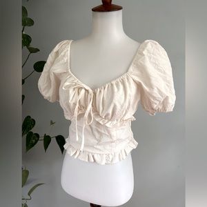 Cottagecore Cream Crop Top